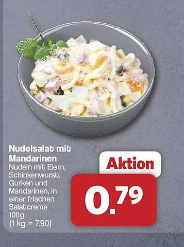 Nudelsalat mit Mandarinen