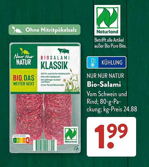 NUR NUR NATUR Bio-Salami