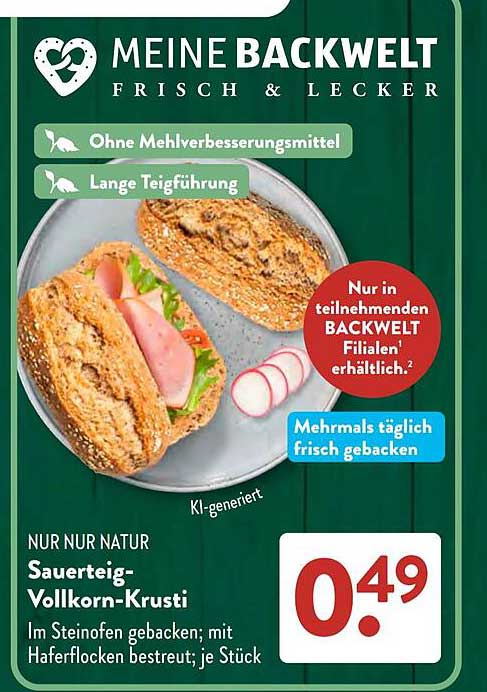 NUR NUR NATUR Sauerteig-Vollkorn-Krusti