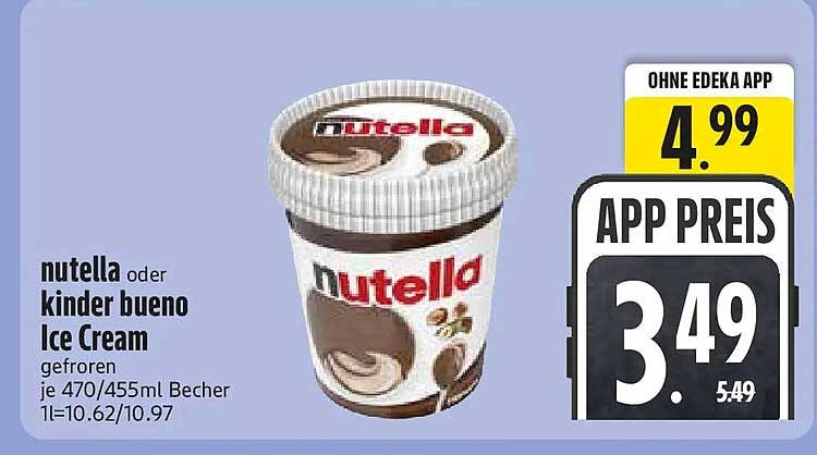 nutella oder kinder bueno Ice Cream