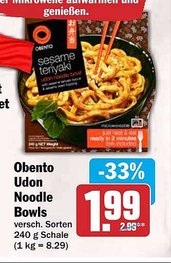Obento Udon Noodle Bowls