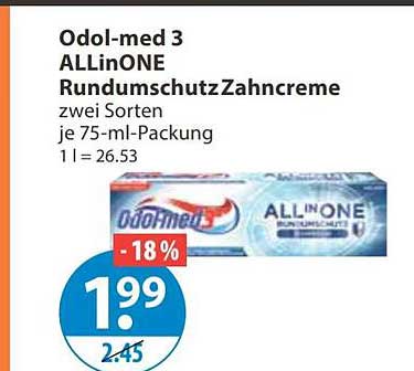 Odol-med 3 ALLinONE Rundumschutz Zahncreme