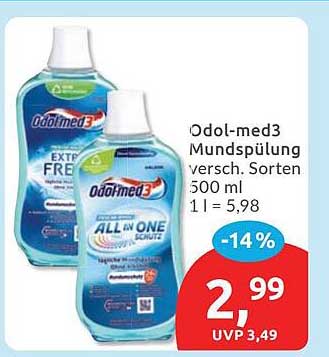 Odol-med3 Mundspülung versch. Sorten 500 ml