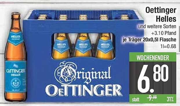 Oettinger Helles und weitere Sorten