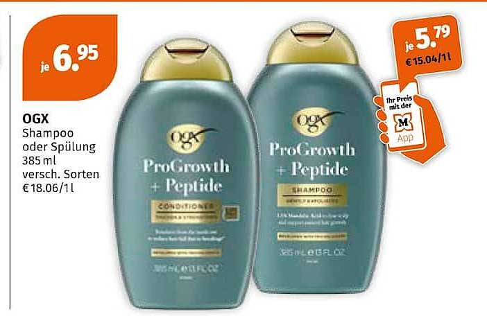 OGX Shampoo oder Spülung 385 ml versch. Sorten