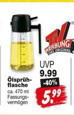 Ölsprühflasche ca. 470 ml Fassungsvermögen