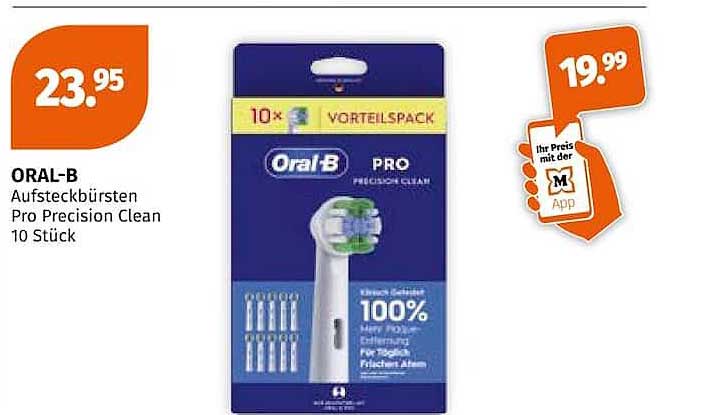 ORAL-B Aufsteckbürsten Pro Precision Clean 10 Stück