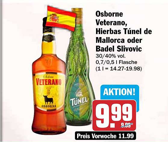 Osborne Veterano, Hierbas Tünel de Mallorca oder Badel Silovic