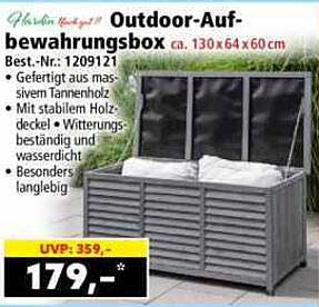 Outdoor-Aufbewahrungsbox ca. 130 x 64 x 60 cm