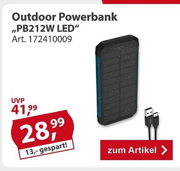 Outdoor Powerbank „PB212W LED“