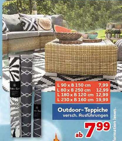 Outdoor-Teppiche verschied. Ausführungen