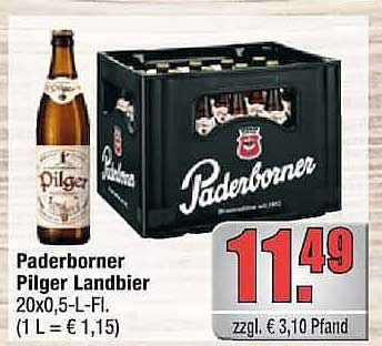 Paderborner Pilger Landbier 20x0,5-L-Fl. (1 L = € 1,15)