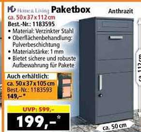 Paketbox Anthrazit