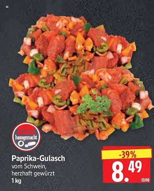 Paprika-Gulasch vom Schwein, herzhaft gewürzt 1kg