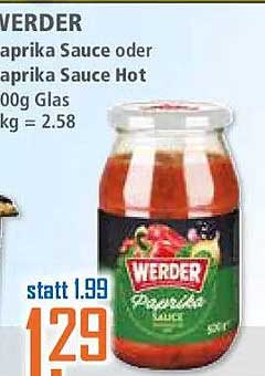 Paprika Sauce oder Paprika Sauce Hot 100g Glas