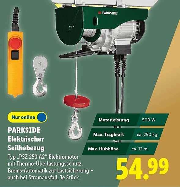 PARKSIDE Elektrischer Seilhebezug