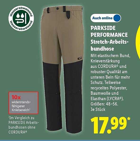 PARKSIDE PERFORMANCE Stretch-Arbeitshose