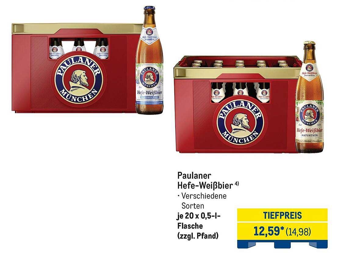 Paulaner Hefe-Weißbier Verschiedene Sorten je 20 x 0,5-l-Flasche (zzgl. Pfand)