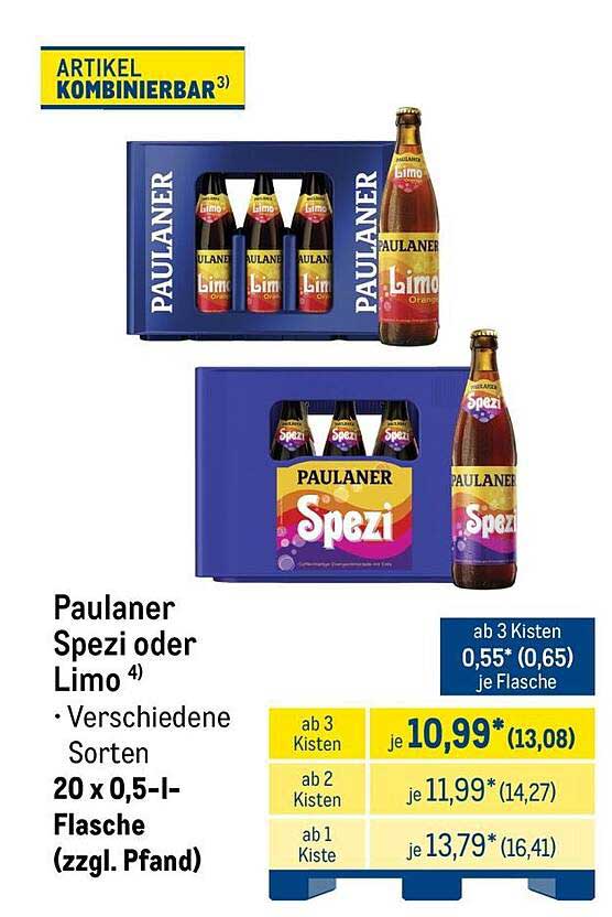 Paulaner Spezi oder Limo