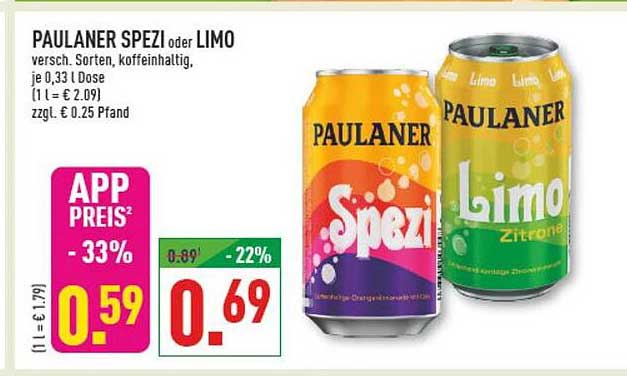 PAULANER SPEZI oder LIMO