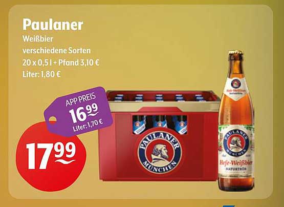 Paulaner Weißbier verschiedene Sorten