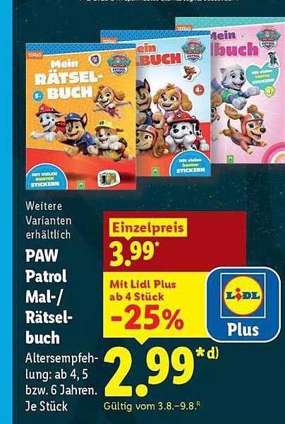 PAW Patrol Mal-/Rätselbuch