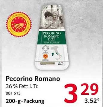 Pecorino Romano 36 % Fetti. Tr. 200-g-Packung