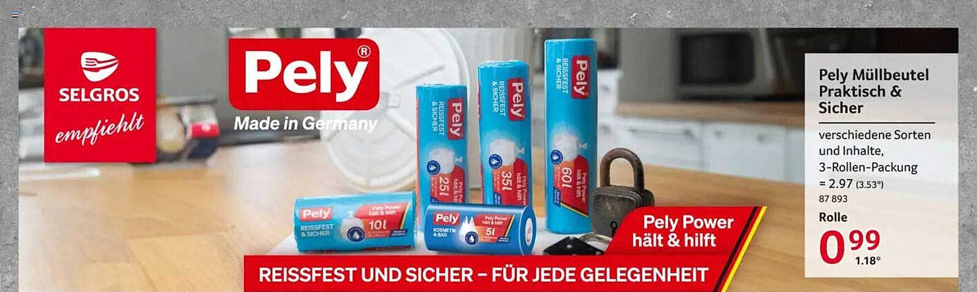 Pely Müllbeutel Praktisch & Sicher