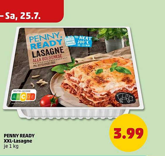 PENNY READY XXL-Lasagne je 1 kg