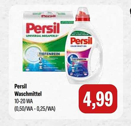 Persil Waschmittel 10-20 WA (0,50/WA - 0,25/WA)