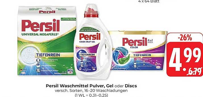 Persil Waschmittel Pulver, Gel oder Discs