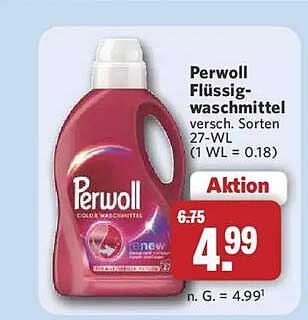 Perwoll Flüssig-waschmittel versch. Sorten 27-WL (1 WL = 0.18)