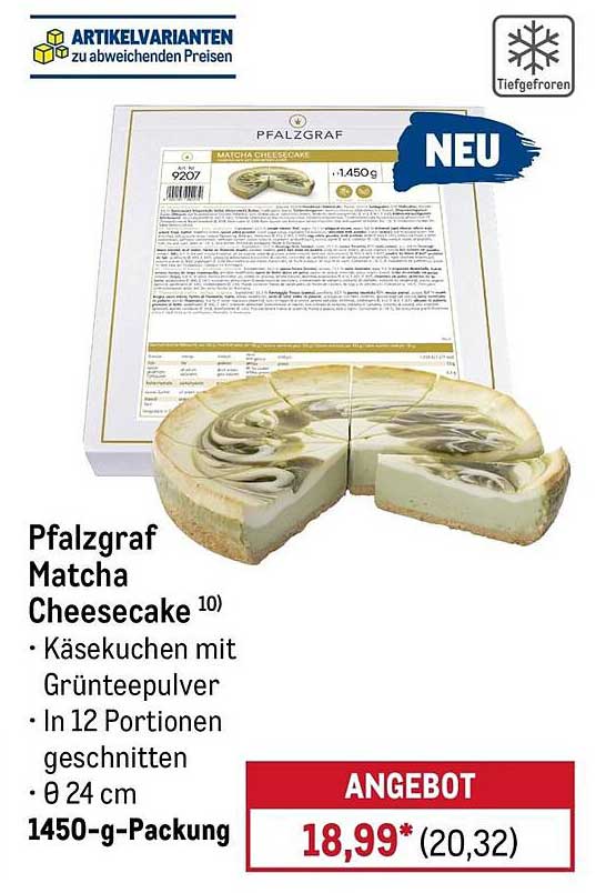 Pfalzgraf Matcha Cheesecake