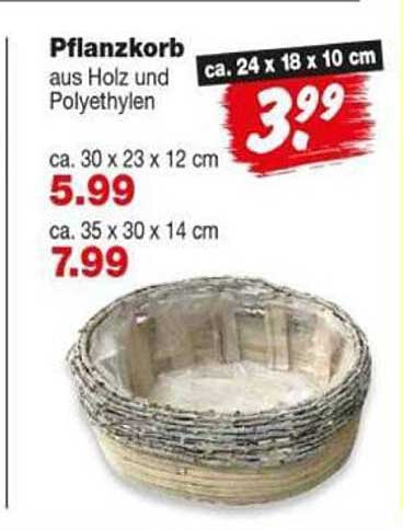 Pflanzkorb aus Holz und Polyethylen