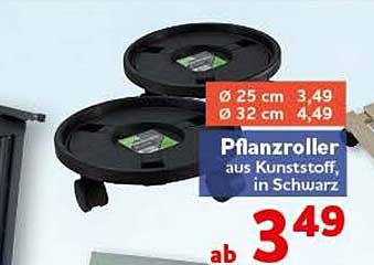 Pflanzroller aus Kunststoff, in Schwarz