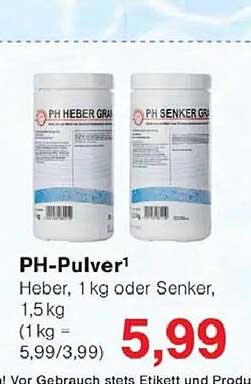 PH-Pulver¹ Heber, 1 kg oder Senker, 1,5 kg