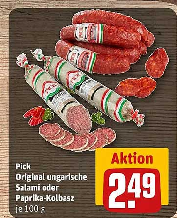 Pick Original ungarische Salami oder Paprika-Kolbasz je 100 g