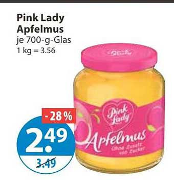 Pink Lady Apfelmus je 700-g-Glas 1 kg = 3.56