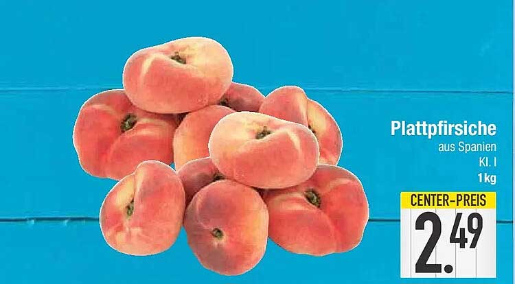 Plattpfirsiche aus Spanien Kl. I 1kg