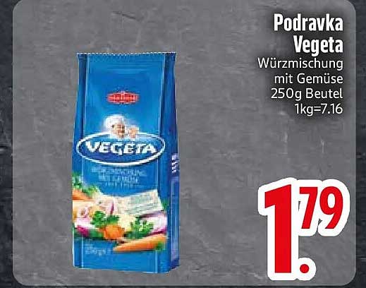 Podravka Vegeta Würzmischung mit Gemüse 250g Beutel 1kg=7.16
