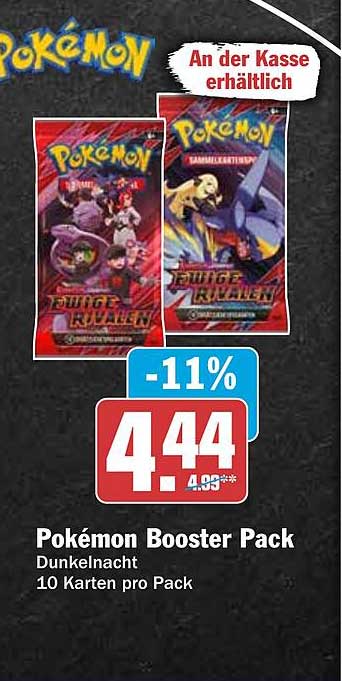 Pokémon Booster Pack Dunkelnacht 10 Karten pro Pack