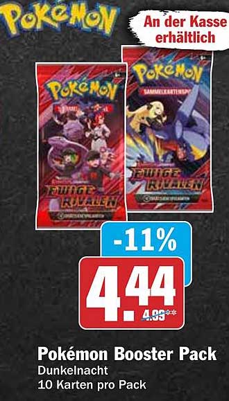 Pokémon Booster Pack Dunkelnacht 10 Karten pro Pack