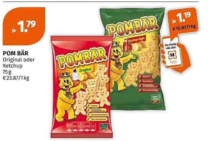 POM BÄR Original oder Ketchup 75 g