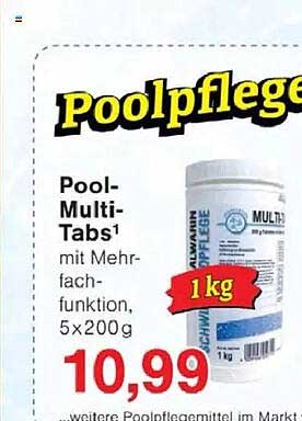 Poolpflege Pool-Multi-Tabs¹ mit Mehrfachfunktion, 5 x 200 g
