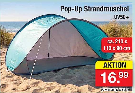 Pop-Up Strandmuschel UV50+