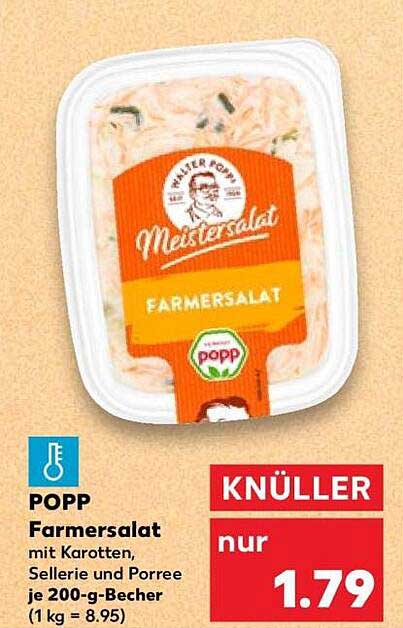 POPP Farmersalat mit Karotten, Sellerie und Porree je 200-g-Becher