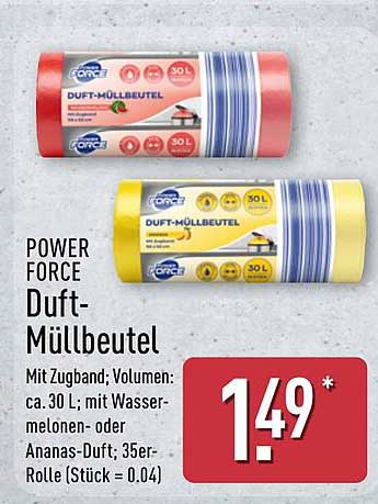 POWER FORCE Duft-Müllbeutel