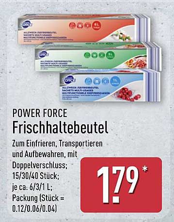 POWER FORCE Frischhaltebeutel