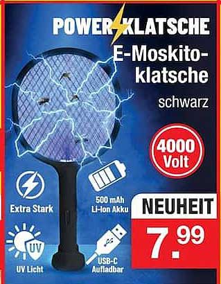 POWERKLATSCH E-Moskito-klatsche schwarz