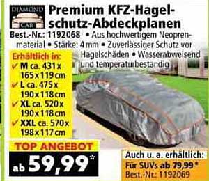 Premium KFZ-Hagel-schutz-Abdeckplanen